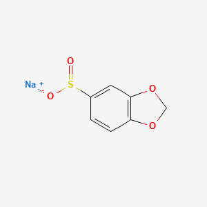 molecular formula C7H5NaO4S B12314626 Sodium 2H-1,3-benzodioxole-5-sulfinate 