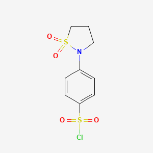 4-(1,1-Dioxo-1,2-thiazolidin-2-yl)benzene-1-sulfonyl chloride