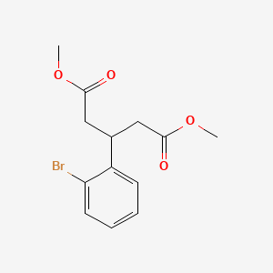 molecular formula C13H15BrO4 B12314679 1,5-Dimethyl 3-(2-bromophenyl)pentanedioate 