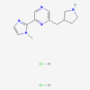 2-(1-methyl-1H-imidazol-2-yl)-6-(pyrrolidin-3-ylmethyl)pyrazine dihydrochloride