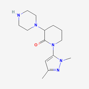 1-(1,3-Dimethyl-1H-pyrazol-5-yl)-3-(piperazin-1-yl)piperidin-2-one