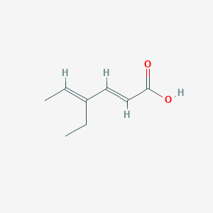 molecular formula C8H12O2 B12314713 4-Ethylhexa-2,4-dienoic acid 