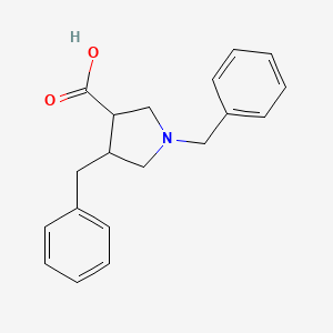 molecular formula C19H21NO2 B12314714 rac-(3R,4R)-1,4-dibenzylpyrrolidine-3-carboxylic acid, trans 