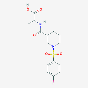 2-{[1-(4-Fluorobenzenesulfonyl)piperidin-3-YL]formamido}propanoic acid