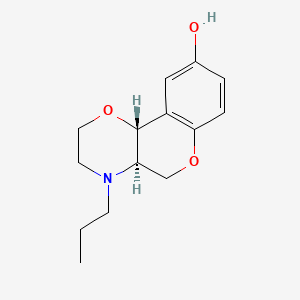 molecular formula C14H19NO3 B1231475 (4aR,10bR)-rel-4-丙基-2,3,4,4a,5,10b-六氢苯并[4,3-b][1,4]恶嗪-9-醇 