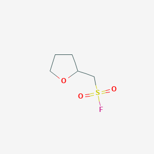 molecular formula C5H9FO3S B12314772 Oxolan-2-ylmethanesulfonyl fluoride 