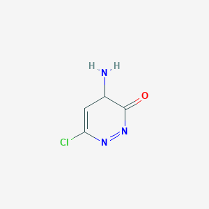 molecular formula C4H4ClN3O B12314805 4-amino-6-chloro-4H-pyridazin-3-one 