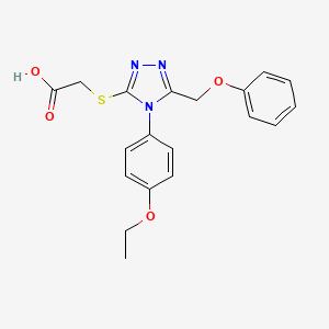 2-{[4-(4-ethoxyphenyl)-5-(phenoxymethyl)-4H-1,2,4-triazol-3-yl]sulfanyl}acetic acid