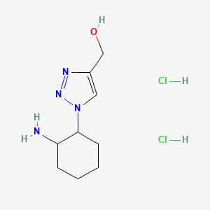 rac-{1-[(1R,2S)-2-aminocyclohexyl]-1H-1,2,3-triazol-4-yl}methanol dihydrochloride, cis