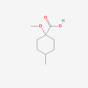 molecular formula C9H16O3 B12314875 1-Methoxy-4-methylcyclohexane-1-carboxylic acid 