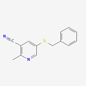 5-(Benzylsulfanyl)-2-methylpyridine-3-carbonitrile