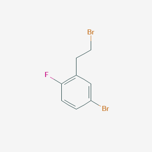 molecular formula C8H7Br2F B12314896 4-Bromo-2-(2-bromoethyl)-1-fluorobenzene 