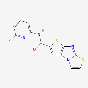 N-(6-Methylpyridin-2-yl)-5,9-dithia-1,7-diazatricyclo[6.3.0.0,2,6]undeca-2(6),3,7,10-tetraene-4-carboxamide