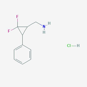 (2,2-Difluoro-3-phenylcyclopropyl)methanamine hydrochloride