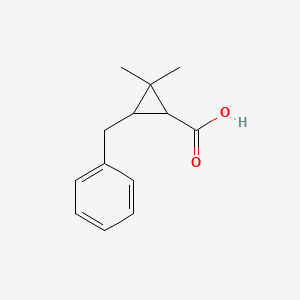 3-Benzyl-2,2-dimethylcyclopropane-1-carboxylic acid