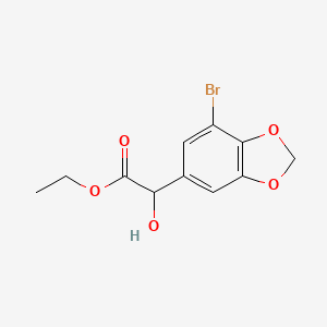 ethyl 2-(7-bromo-2H-1,3-benzodioxol-5-yl)-2-hydroxyacetate