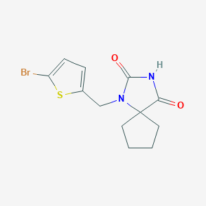 1-[(5-Bromothiophen-2-yl)methyl]-1,3-diazaspiro[4.4]nonane-2,4-dione