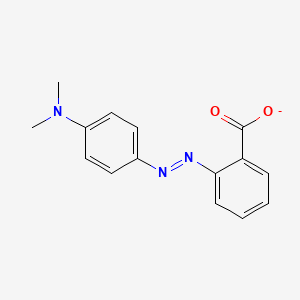 molecular formula C15H14N3O2- B1231507 2-(4-Dimethylaminophenyl)diazenylbenzoate 