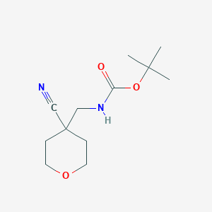 molecular formula C12H20N2O3 B12315079 tert-Butyl N-[(4-cyanooxan-4-yl)methyl]carbamate 