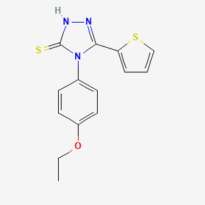 molecular formula C14H13N3OS2 B12315114 4-(4-ethoxyphenyl)-5-(thiophen-2-yl)-4H-1,2,4-triazole-3-thiol 