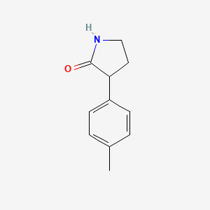 molecular formula C11H13NO B12315124 3-(4-Methylphenyl)pyrrolidin-2-one 