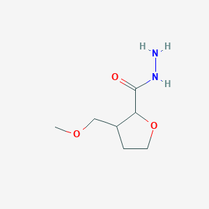 molecular formula C7H14N2O3 B12315126 rac-(2R,3R)-3-(methoxymethyl)oxolane-2-carbohydrazide, cis 