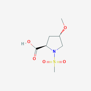 1-Methanesulfonyl-4-methoxypyrrolidine-2-carboxylic acid, trans