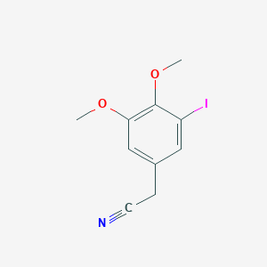 molecular formula C10H10INO2 B12315157 2-(3-Iodo-4,5-dimethoxyphenyl)acetonitrile 