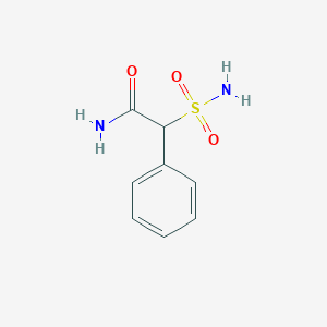 molecular formula C8H10N2O3S B12315169 2-Phenyl-2-sulfamoylacetamide 