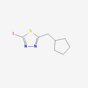 2-(Cyclopentylmethyl)-5-iodo-1,3,4-thiadiazole