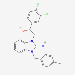 Alpha-(3,4-Dichlorophenyl)-2,3-dihydro-2-imino-3-[(4-methylphenyl)methyl]-1H-benzimidazole-1-ethanol