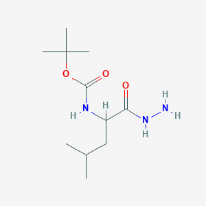 Tert-butyl N-[1-(hydrazinecarbonyl)-3-methylbutyl]carbamate