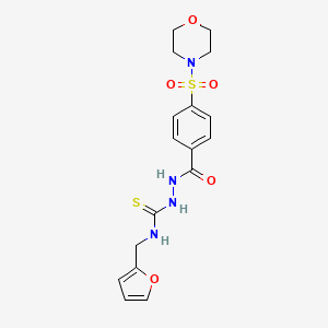 molecular formula C17H20N4O5S2 B1231521 1-(2-呋喃基甲基)-3-[[[4-(4-吗啉基磺酰基)苯基]-羟甲基]氨基]硫脲 