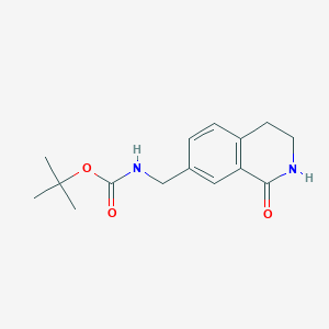 molecular formula C15H20N2O3 B12315229 tert-Butyl N-[(1-oxo-1,2,3,4-tetrahydroisoquinolin-7-yl)methyl]carbamate 