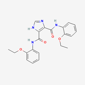 molecular formula C21H22N4O4 B1231524 N4,N5-双(2-乙氧基苯基)-1H-咪唑-4,5-二甲酰胺 