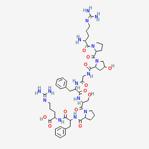 molecular formula C50H73N15O12 B12315243 Bradykinin, 3-[(4R)-4-hydroxy-L-proline]- 