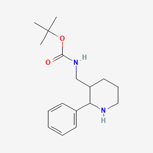 tert-butyl N-[(2-phenylpiperidin-3-yl)methyl]carbamate