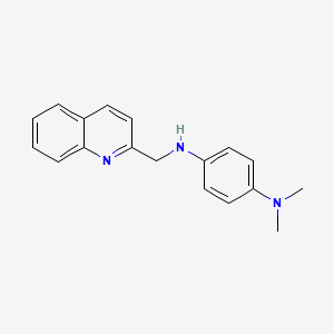 1-N,1-N-dimethyl-4-N-(quinolin-2-ylmethyl)benzene-1,4-diamine