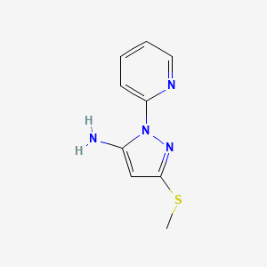 3-(methylsulfanyl)-1-(pyridin-2-yl)-1H-pyrazol-5-amine