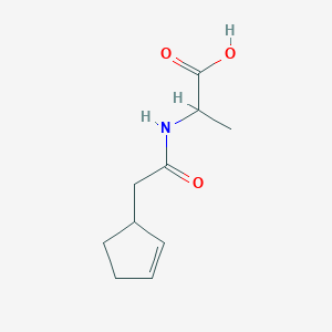 2-[2-(Cyclopent-2-EN-1-YL)acetamido]propanoic acid