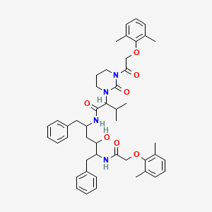 (alphaS)-3-[2-(2,6-Dimethylphenoxy)acetyl]-N-[(1S,3S,4S)-4-[[2-(2,6-dimethylphenoxy)acetyl]amino]-3-hydroxy-5-phenyl-1-(phenylmethyl)pentyl]tetrahydro-alpha-(1-methylethyl)-2-oxo-1(2H)-pyrimidineacetamide