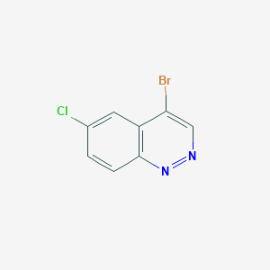 molecular formula C8H4BrClN2 B12315296 4-Bromo-6-chlorocinnoline 