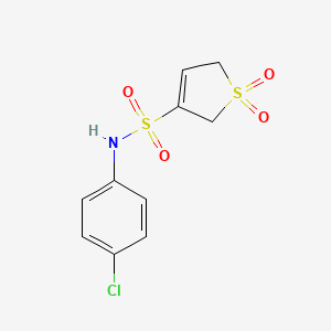 N-(4-Chlorophenyl)-1,1-dioxo-2,5-dihydro-1lambda6-thiophene-3-sulfonamide