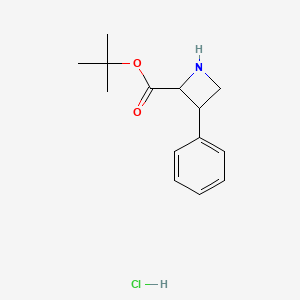 rac-tert-butyl (2R,3R)-3-phenylazetidine-2-carboxylate hydrochloride, trans