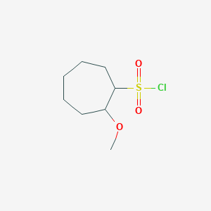 rac-(1R,2S)-2-methoxycycloheptane-1-sulfonyl chloride, cis