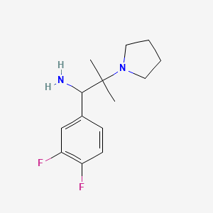 1-(3,4-Difluorophenyl)-2-methyl-2-(pyrrolidin-1-yl)propan-1-amine