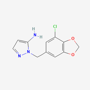 1-[(7-chloro-2H-1,3-benzodioxol-5-yl)methyl]-1H-pyrazol-5-amine