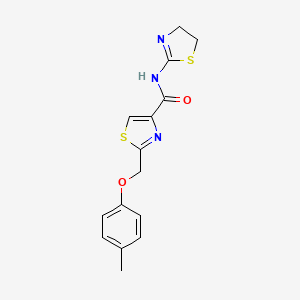 molecular formula C15H15N3O2S2 B12315407 N-(4,5-dihydro-1,3-thiazol-2-yl)-2-(4-methylphenoxymethyl)-1,3-thiazole-4-carboxamide 