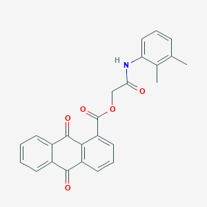 molecular formula C25H19NO5 B1231543 9,10-二氧代-1-蒽甲酸 [2-(2,3-二甲基苯胺基)-2-氧代乙基] 酯 