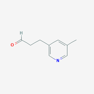 molecular formula C9H11NO B12315433 3-(5-Methylpyridin-3-yl)propanal 